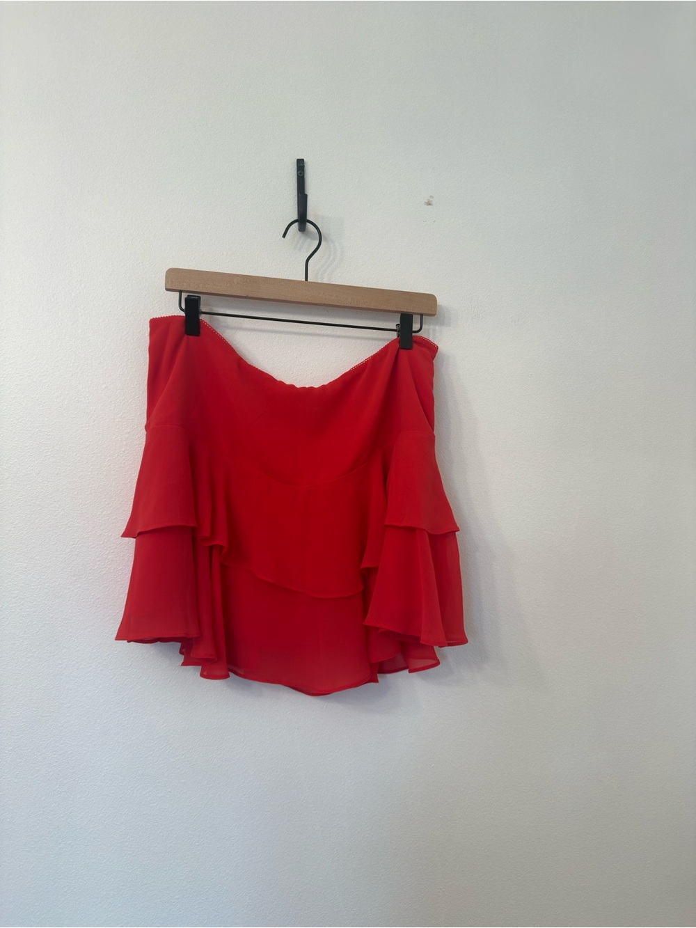 wild fable Red Tiered Mini Skirt